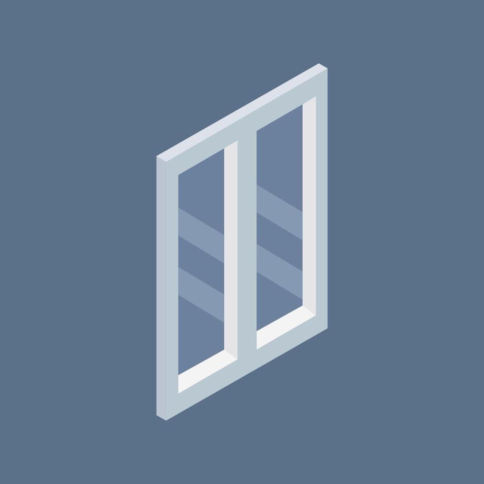 Isometric Window Icon On White Background Stock Free