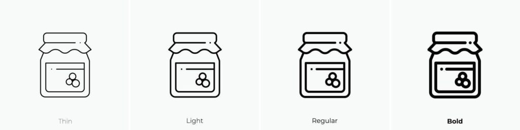 jar icon. Thin, Light, Regular And Bold style design isolated on white background Stock Free