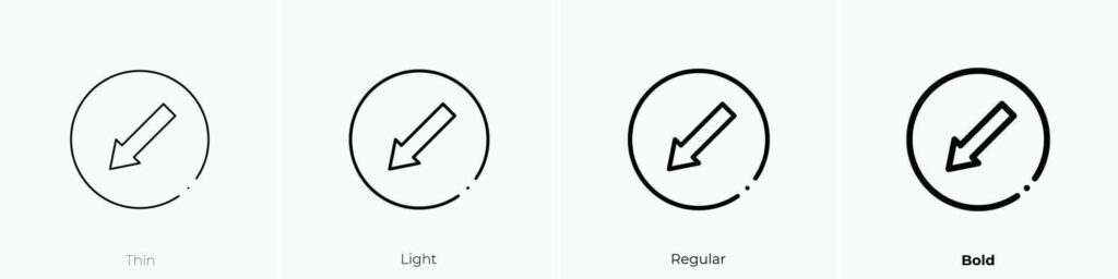 keep left icon. Thin, Light, Regular And Bold style design isolated on white background Stock Free