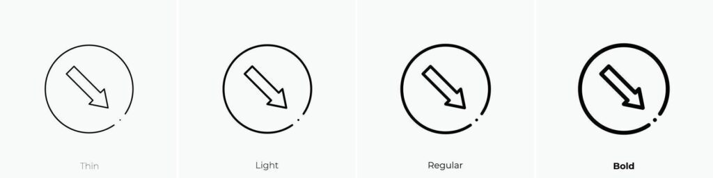 keep right icon. Thin, Light, Regular And Bold style design isolated on white background Stock Free