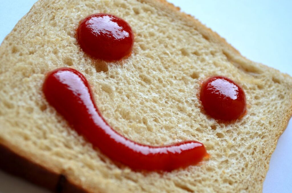 Ketchup Bread Smile Stock Free