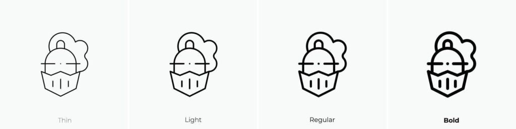 knight icon. Thin, Light, Regular And Bold style design isolated on white background Stock Free