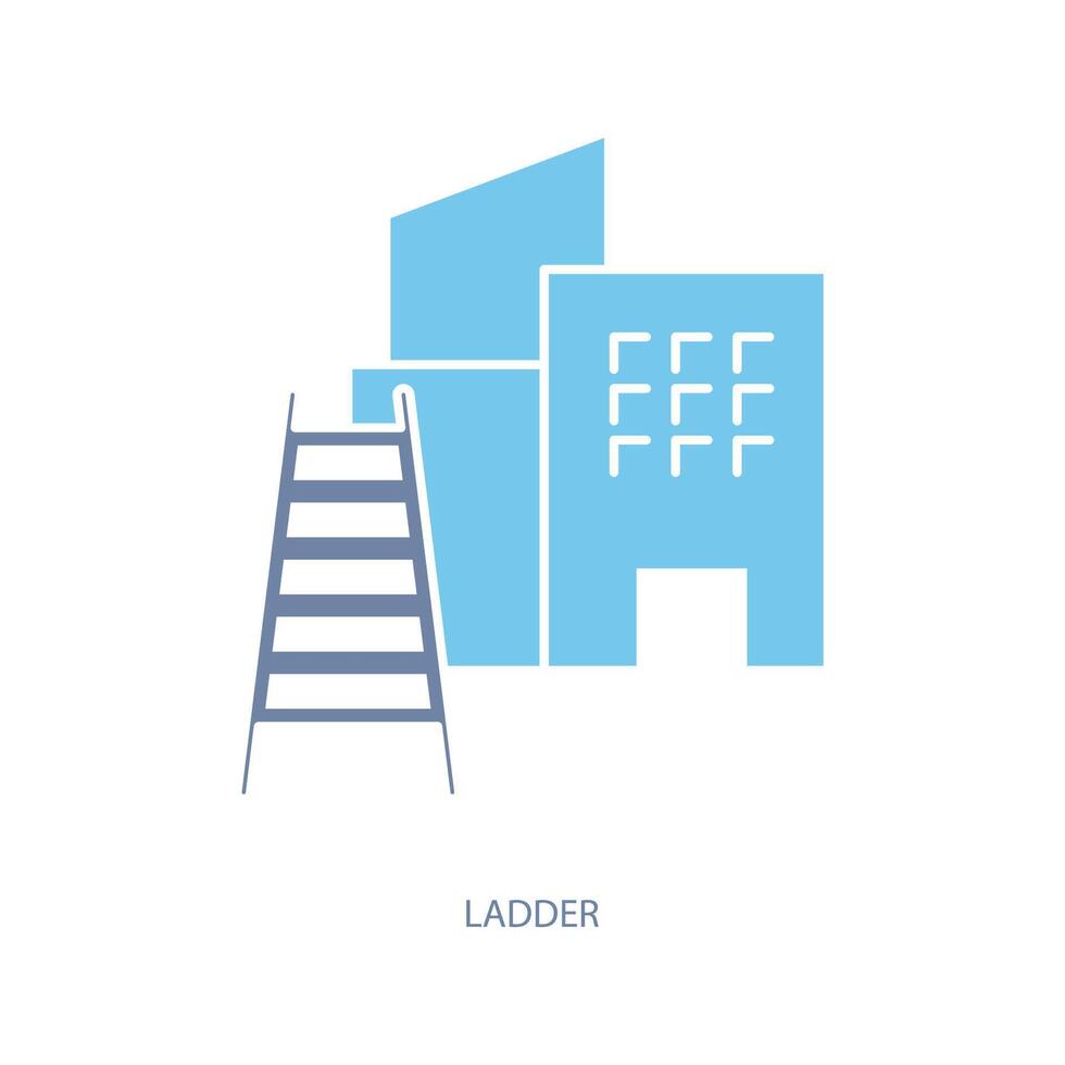 ladder concept line icon. Simple element illustration. ladder concept outline symbol design. Stock Free