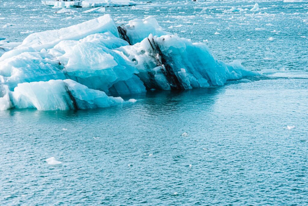 Large Piece of Glacier in Water Free Photo