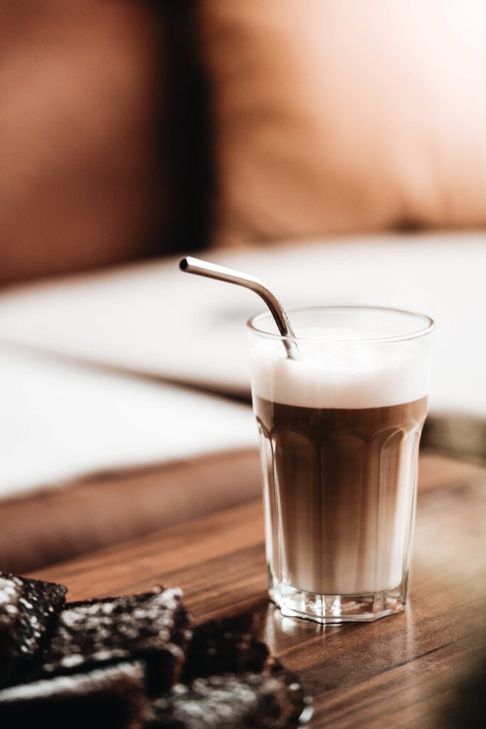 Glass of Latte Macchiato Free Photo