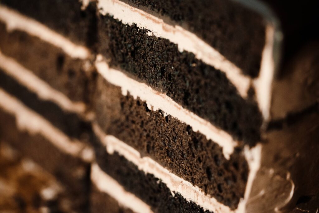 Layers in Homemade Cake Close Up Free Photo