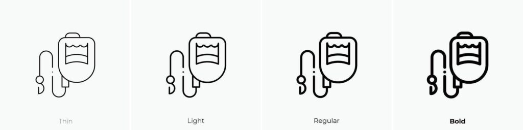 leash icon. Thin, Light, Regular And Bold style design isolated on white background Stock Free