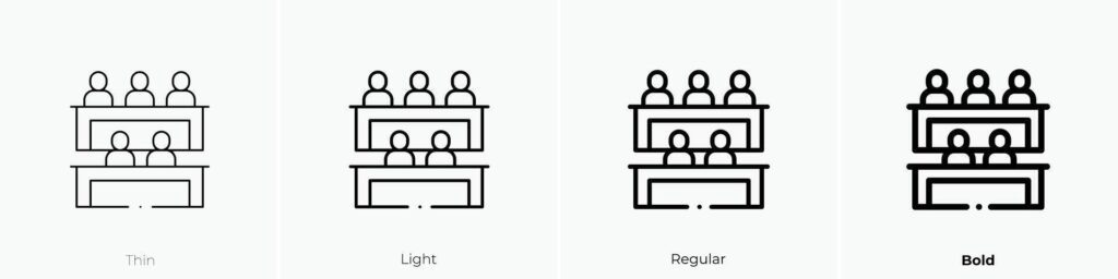 lecture icon. Thin, Light, Regular And Bold style design isolated on white background Stock Free