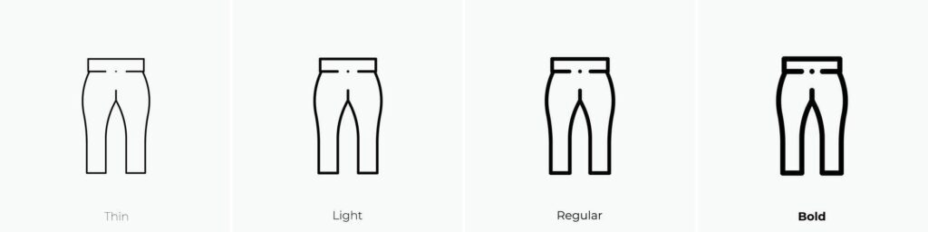 leggings icon. Thin, Light, Regular And Bold style design isolated on white background Stock Free