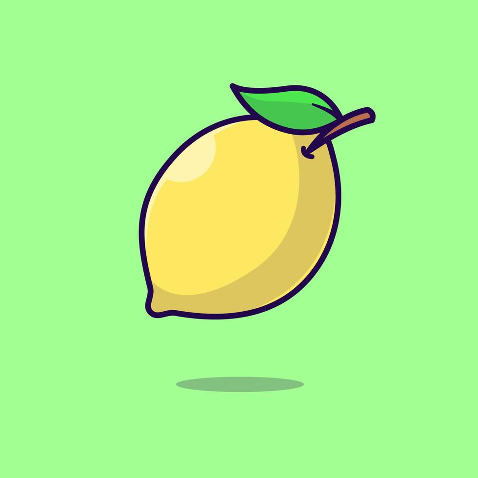 Lemon Fruit Cartoon Icon Illustration Stock Free