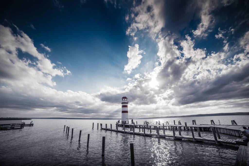 Lighthouse and Sunset: Dramatic Sky Edit Free Photo