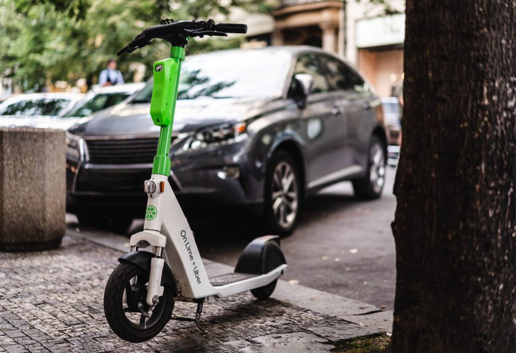 Lime Electric Scooter in Prague City Centre Free Photo