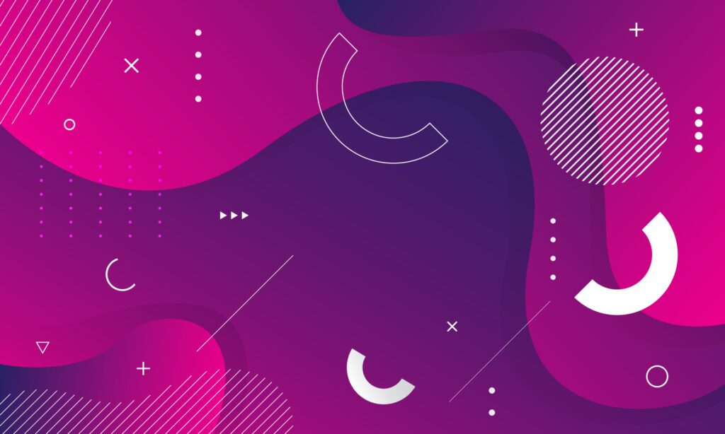 Liquid wave background with pink color background. Fluid wavy shapes. Vector illustration Free Vector