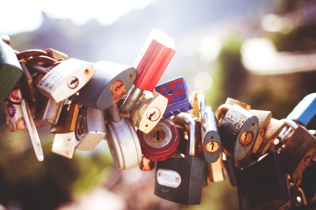 Locks Of Love Colorful Close-up Free Photo