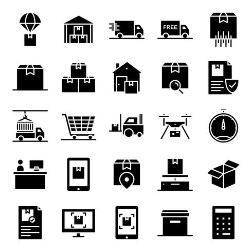 Logistic icons pack Stock Free