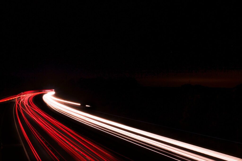 Long exposure high way Stock Free