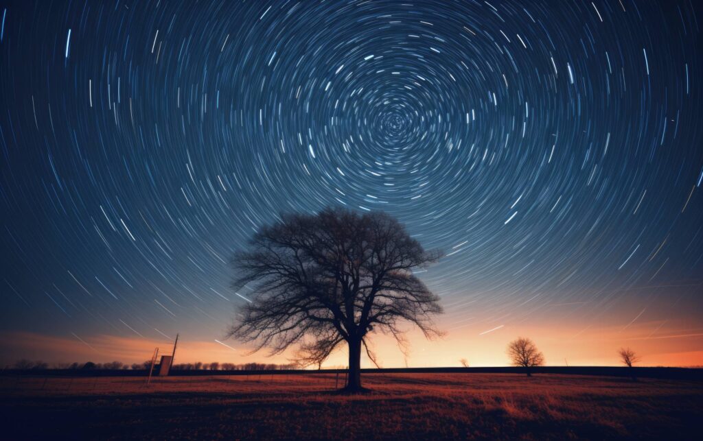 Long Exposure Photo of the Starry Sky Stock Free