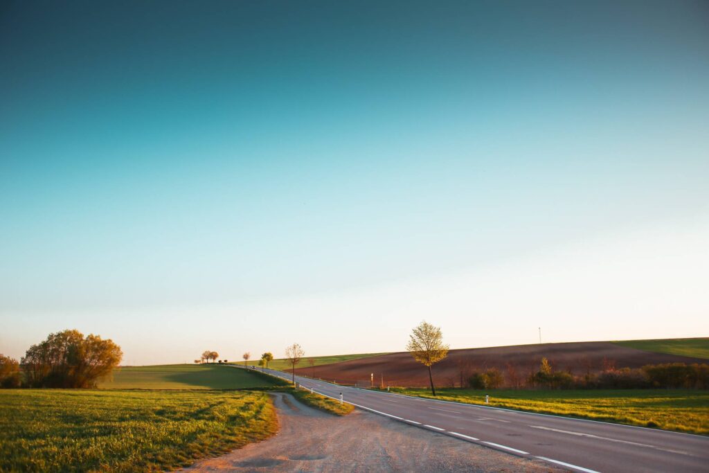 Long Road and Cloudless Sky Free Photo