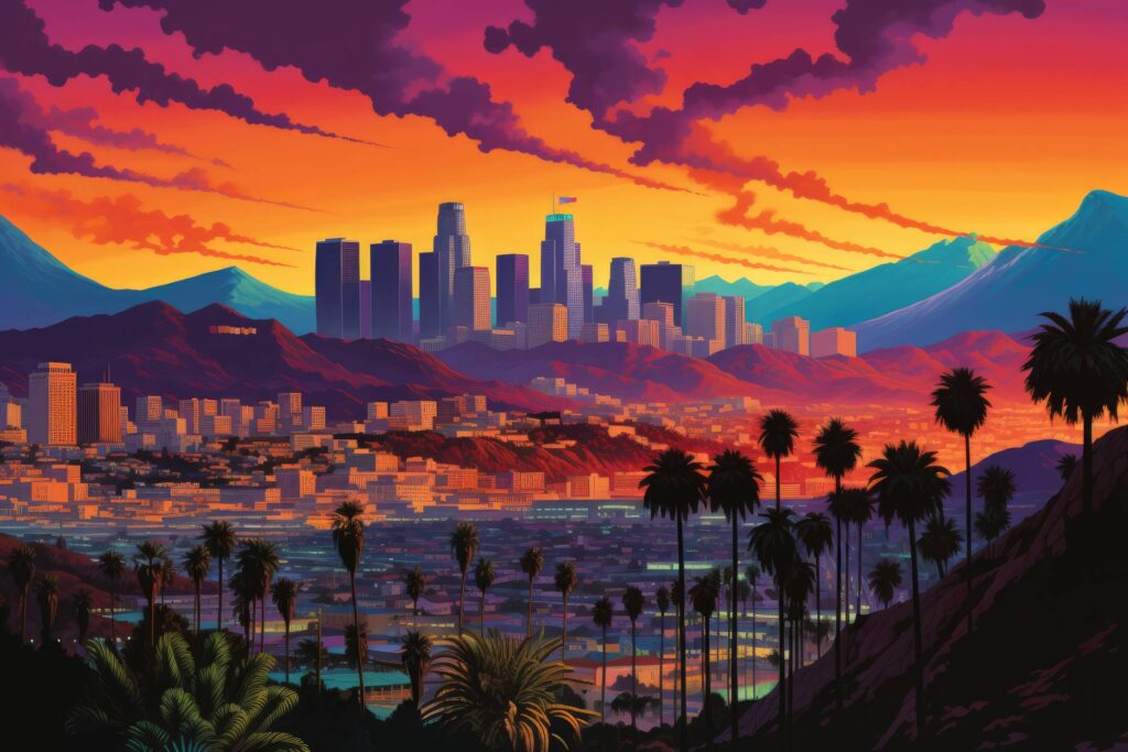 Los Angeles Painting Stock Free