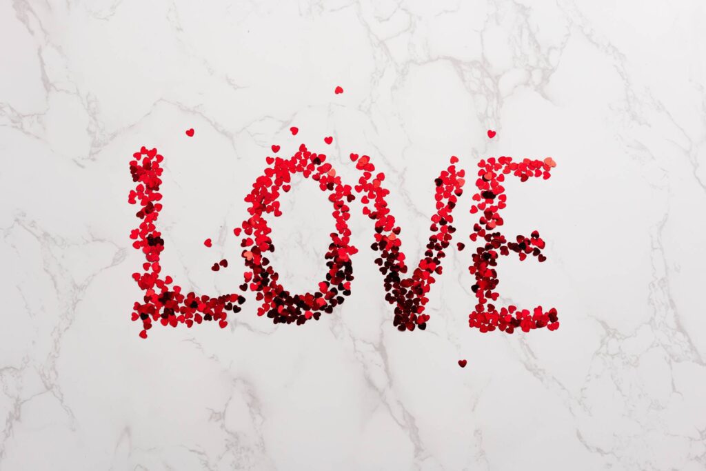 LOVE Glitter Insciption Free Photo