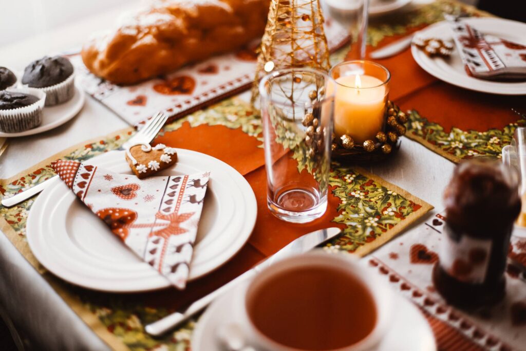 Lovely Christmas Morning Breakfast Free Photo