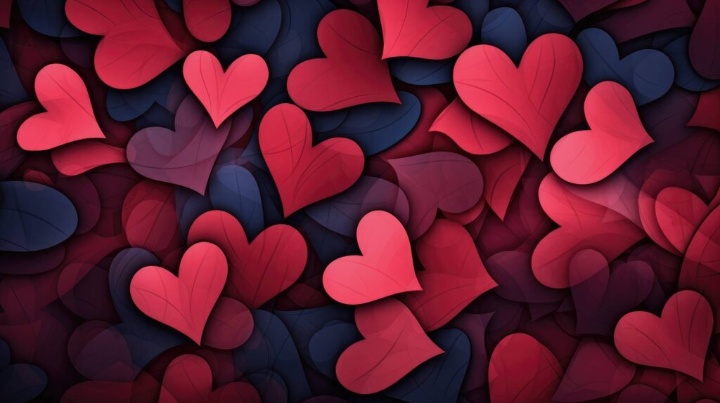 Lovely Hearts Wallpaper Stock Free