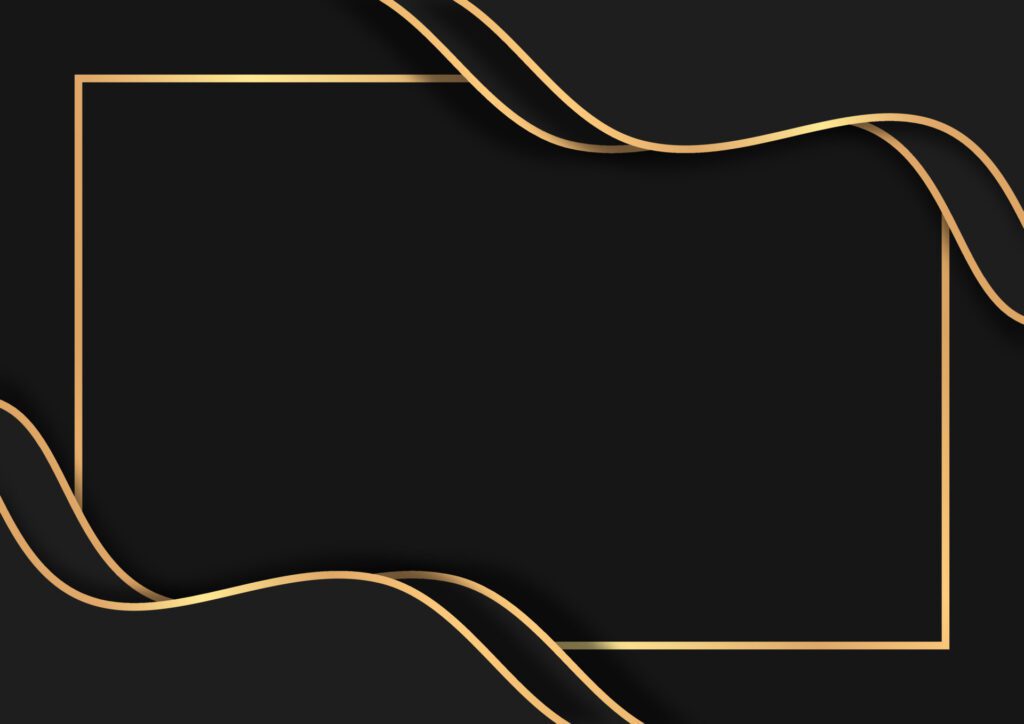 Luxury dark abstract background with golden lines Free Vector