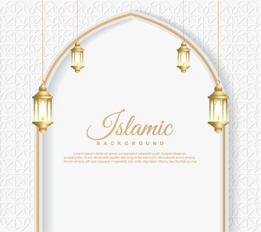 luxury gold islamic background template Free Vector