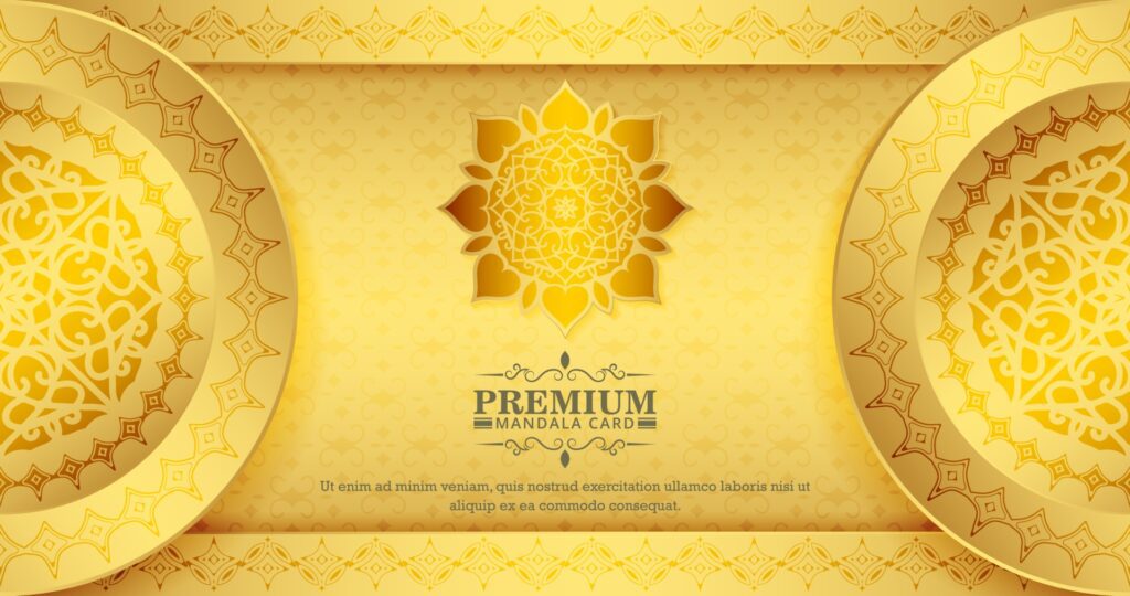 luxury gold mandala pattern background Free Vector