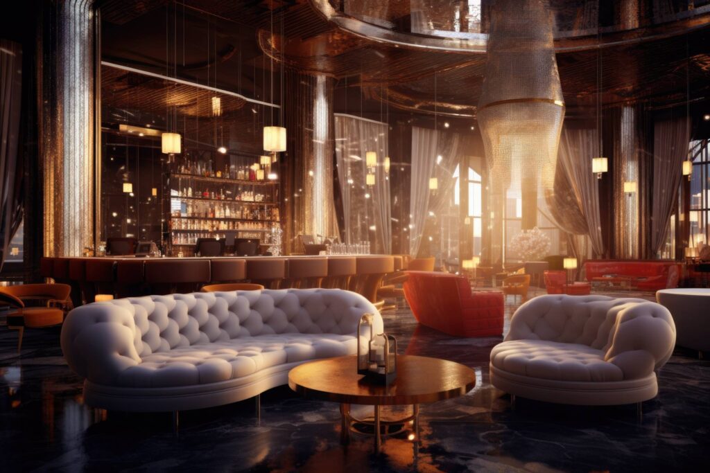 Luxury Hotel Upscale Lobby Bar Stock Free