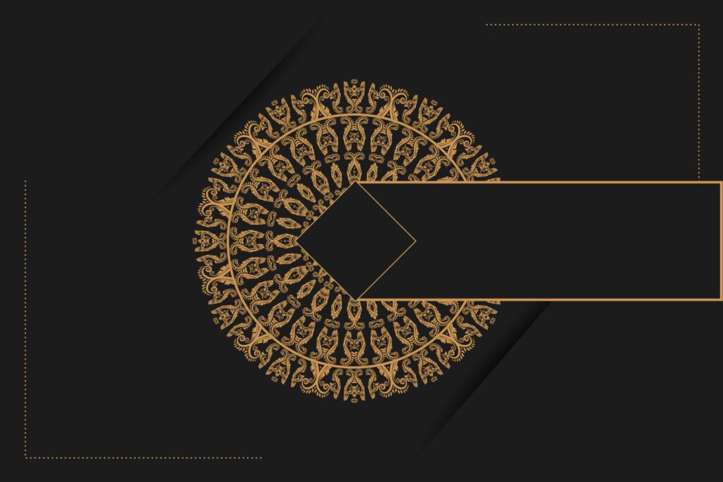 Luxury ornamental mandala design background in gold color. Abstract gold luxury pattern background Free Vector and Free SVG