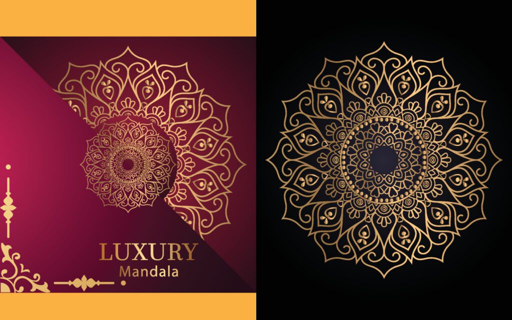 luxury ornamental mandala design background in gold color for yourself Free Vector and Free SVG