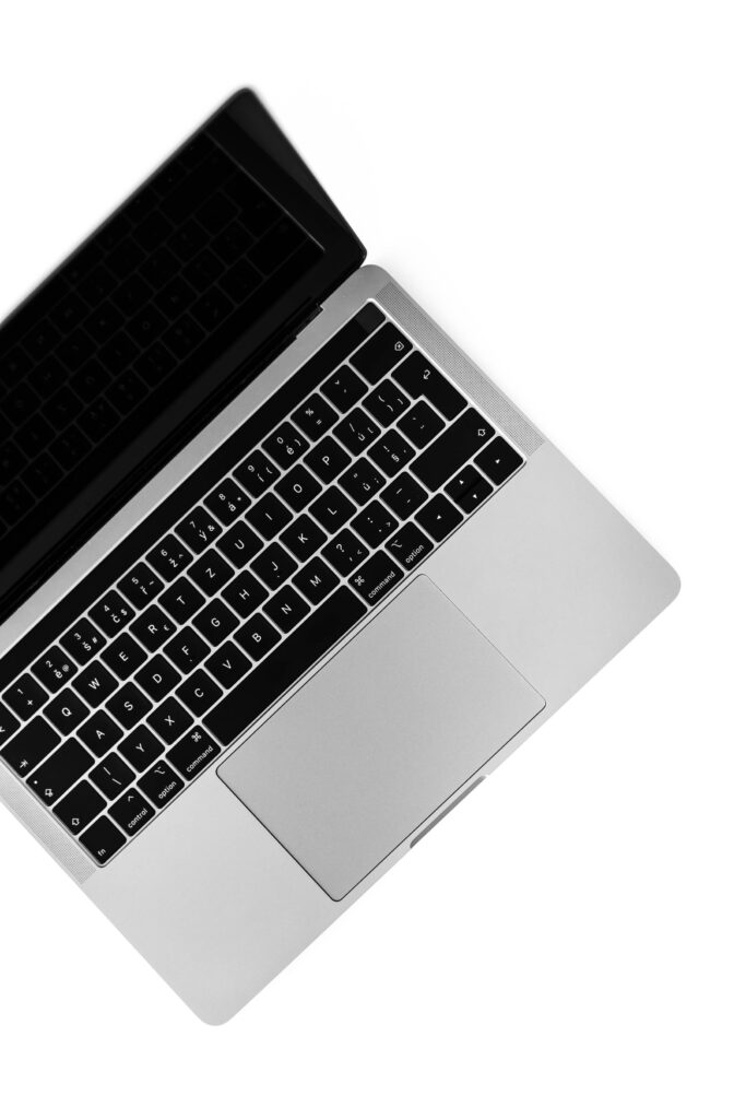 MacBook Pro Isolated on a White Background Free Photo