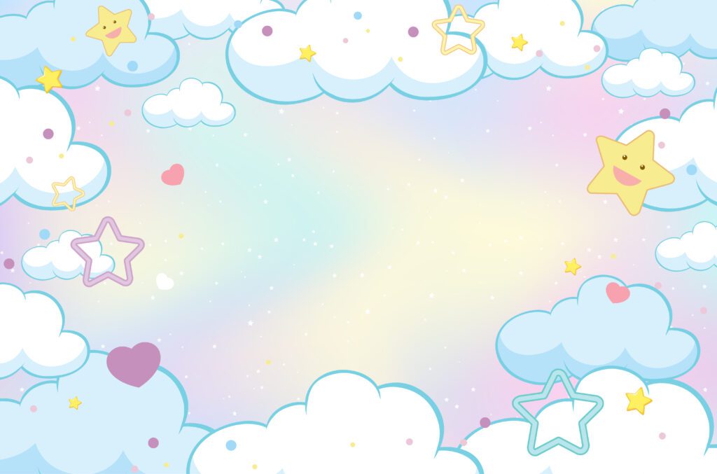 Magic Cloud Pastel Sky Background Free Vector