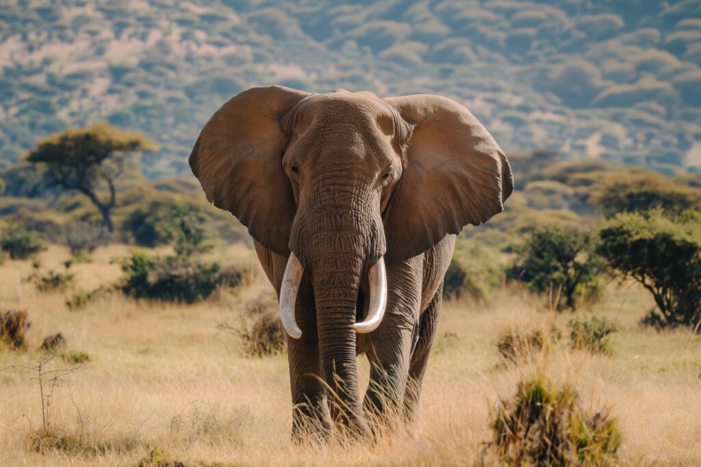 Majestic Elephant in Africa Stock Free