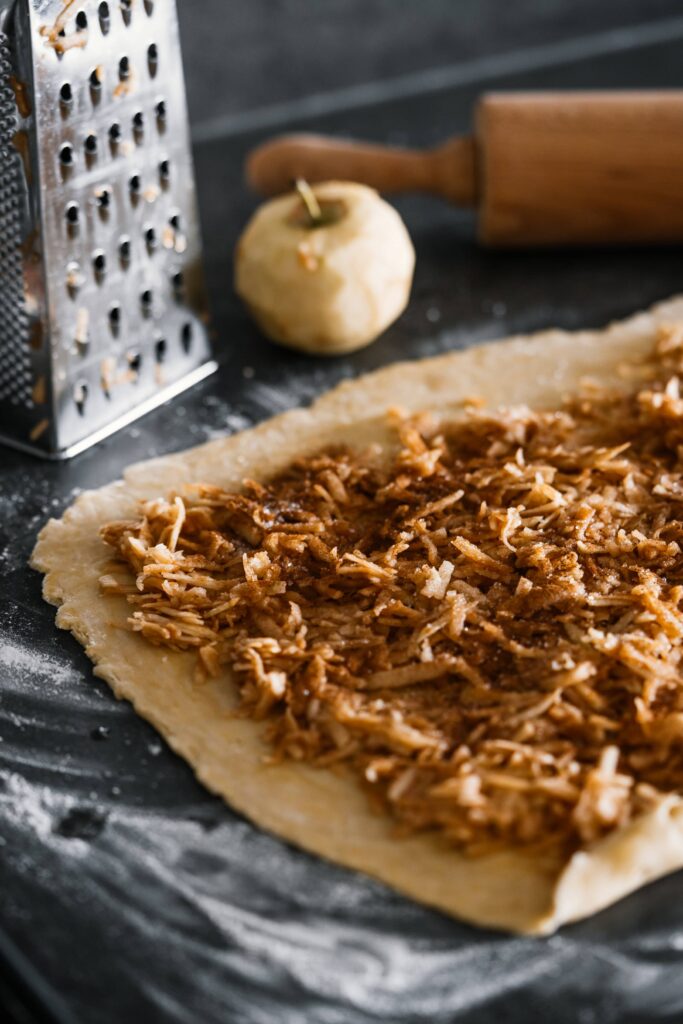 Making Homemade Apple Strudel Vertical Free Photo