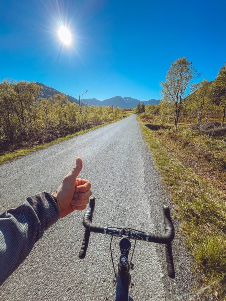 Man Enjoying Sunny Weather on a Bicycle Free Photo