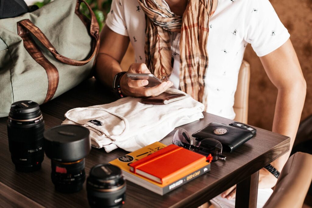 Man Packing His Things on Vacation Free Photo