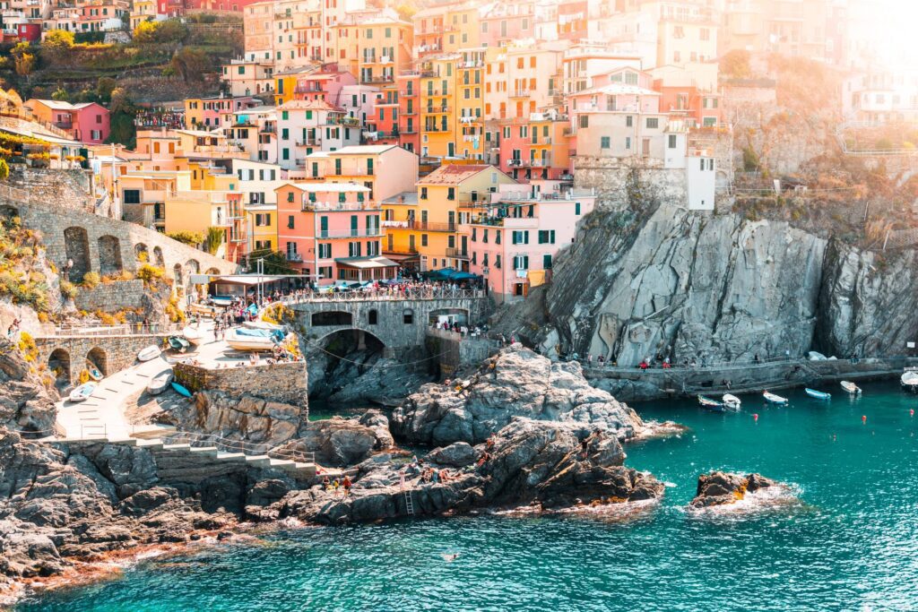 Manarola Town in Cinque Terre, Italy Free Photo