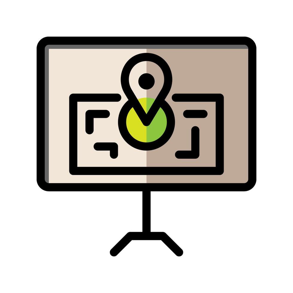 Map flat icon. Editable location marker navigation symbols. Stock Free