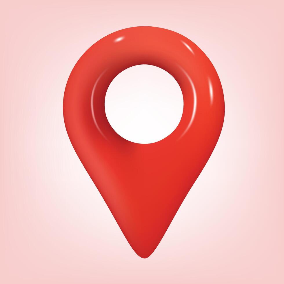 Mark location. Locate pin gps map. Realistic 3d design In plastic cartoon style. Icon isolated. Stock Free