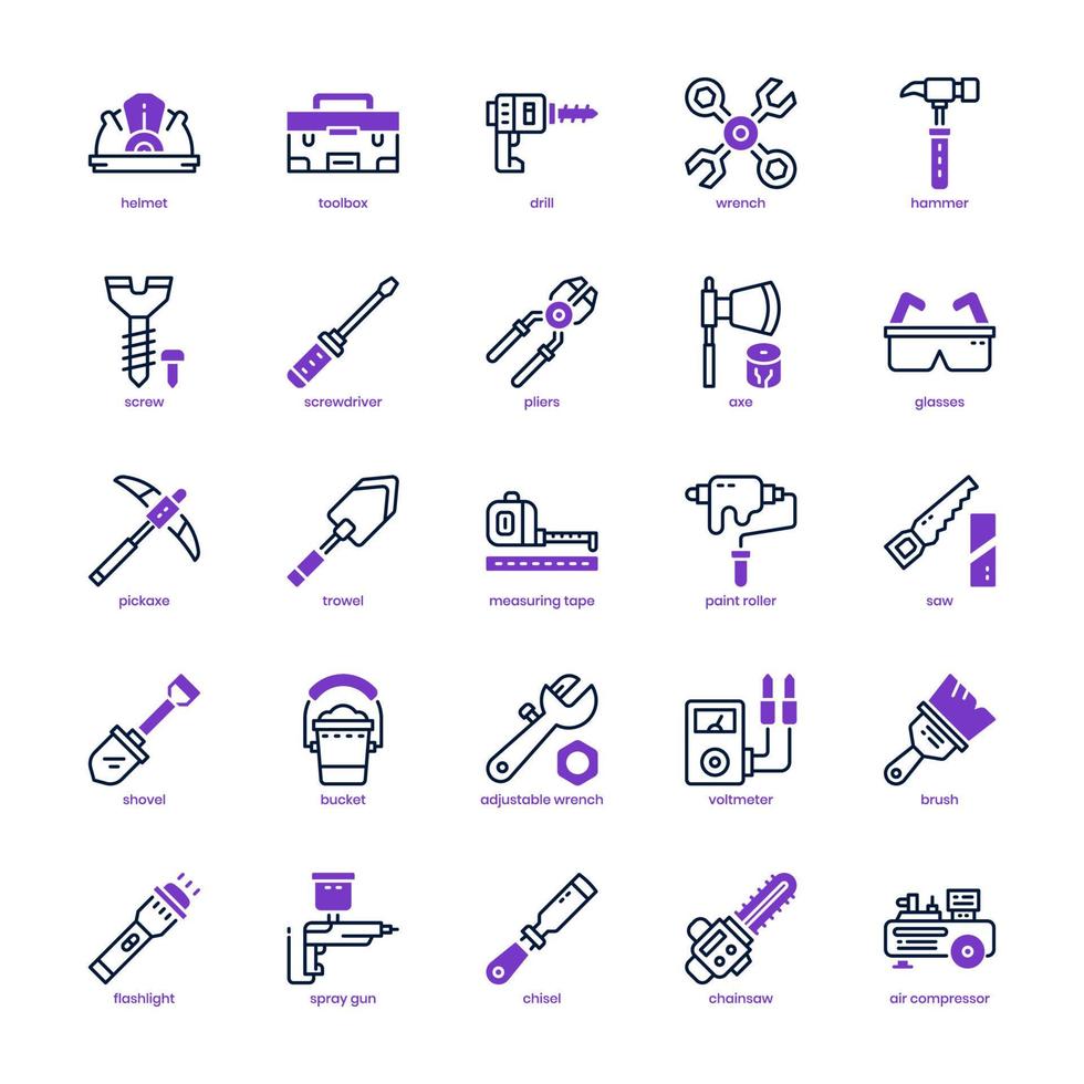 Mechanic Tool icon pack for your website design, logo, app, UI. Mechanic Tool icon mixed line and solid design. Vector graphics illustration and editable stroke. Stock Free