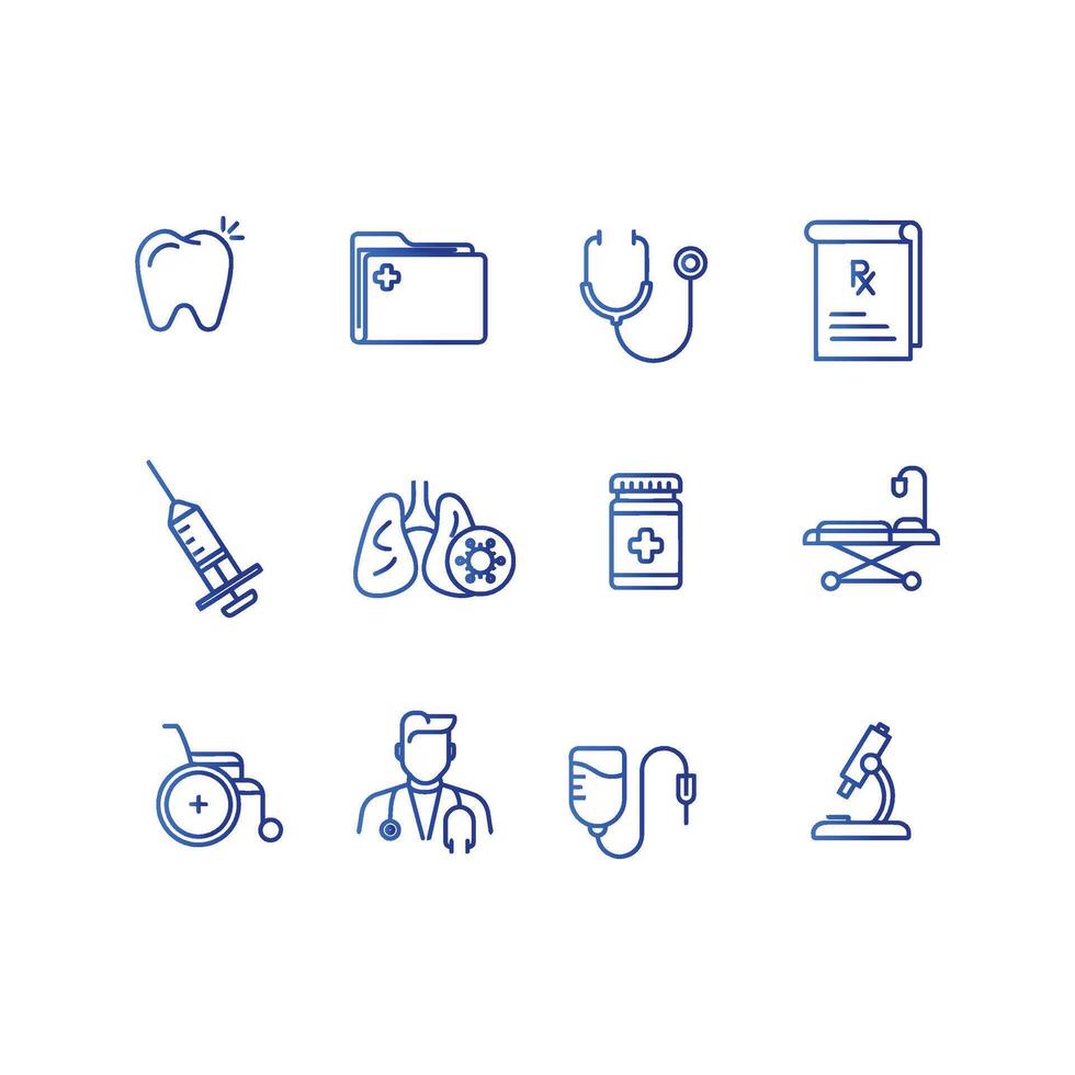 medical icon set , hospital icons Stock Free