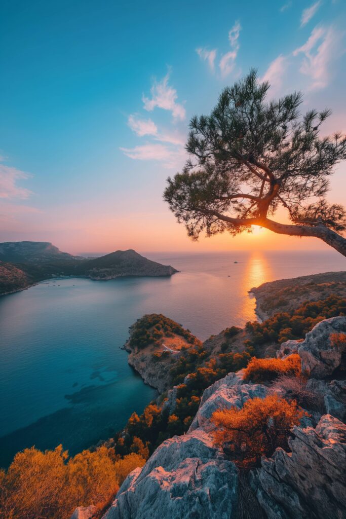 Mediterranean Nature at Sunset Stock Free