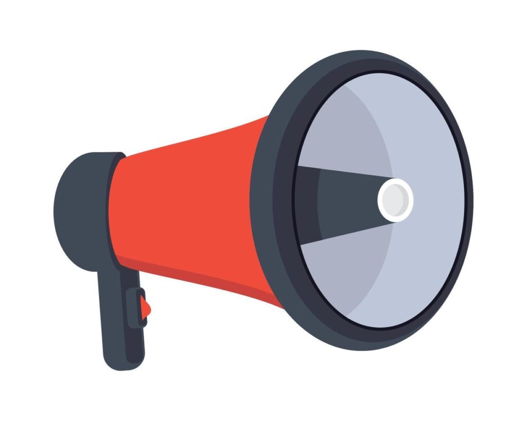 megaphone icon isolated Stock Free