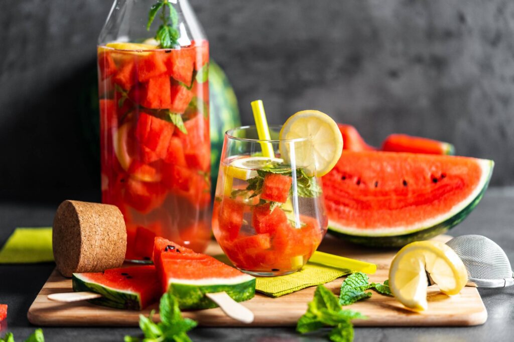 Melon Lemonade and Watermelon Popsicles Free Photo