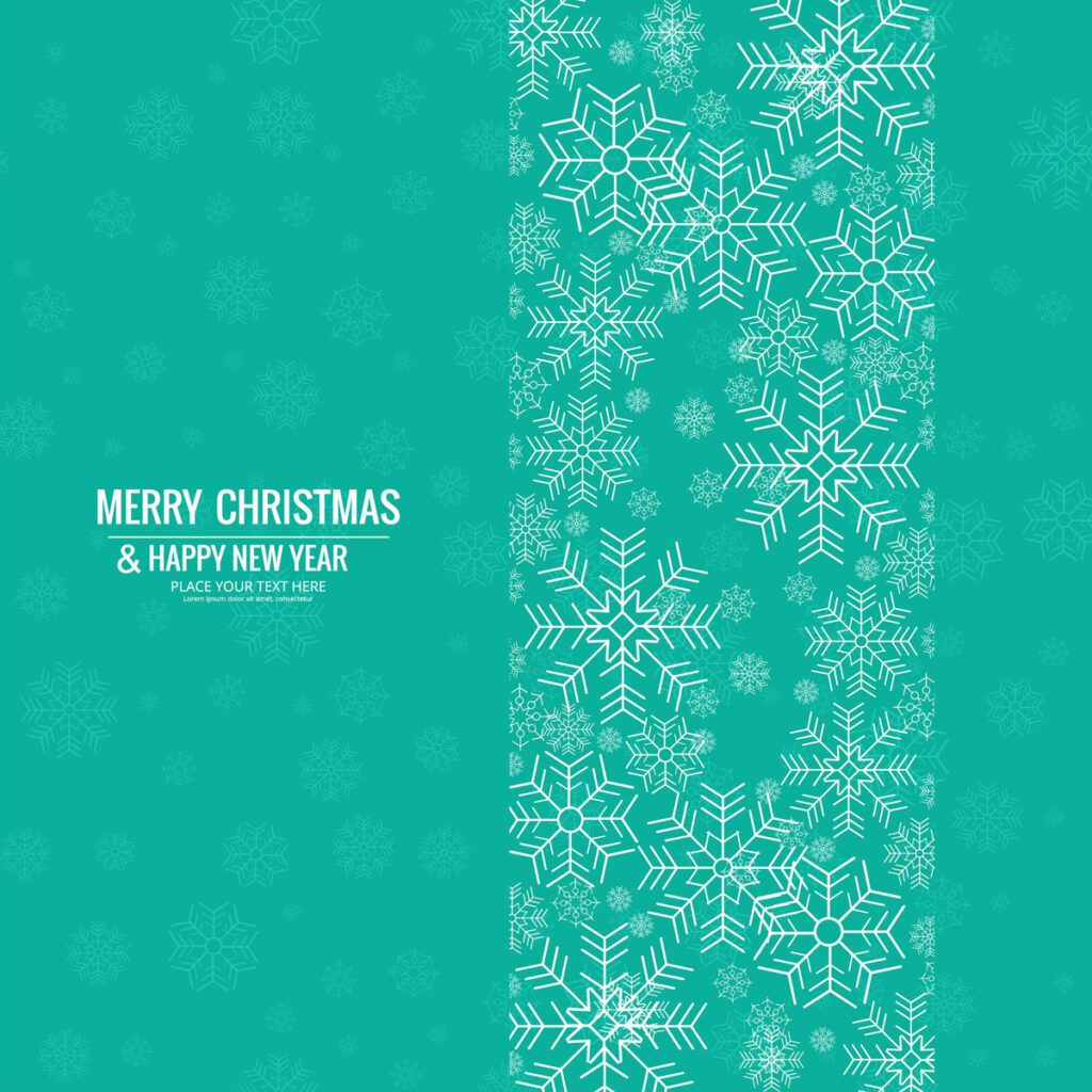 Merry Christmas greeting card colorful background vector Free Vector