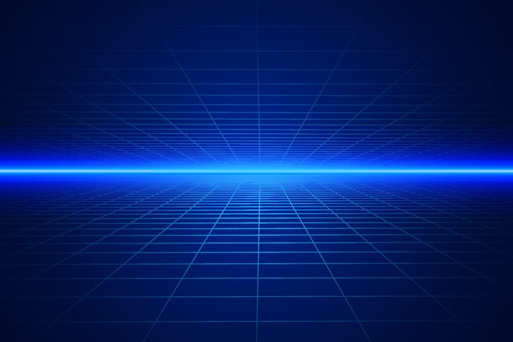 metaverse blue technology background template Free Vector