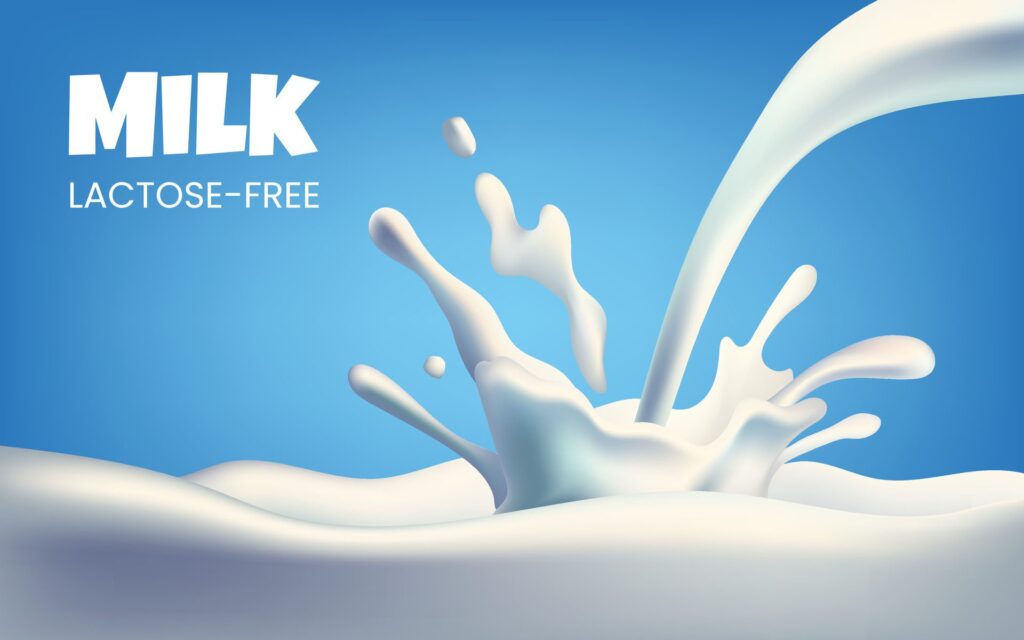 Vector milk splash illustration. Perfect for dairy product branding, it portrays a realistic, flowing, and fresh aesthetic in a dynamic and enticing manner. Not . Free Vector