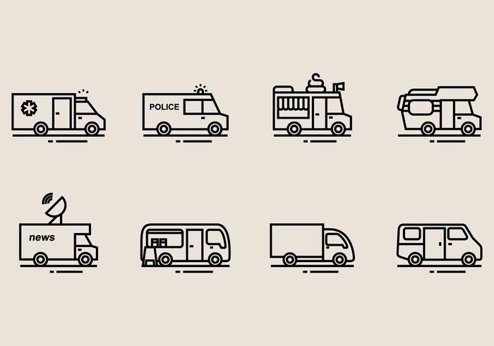 Minibus Icons Stock Free and Free SVG